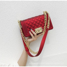 Red PVC Purses Ladies Handbags Mini Jelly Bag